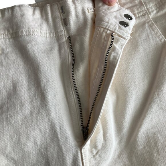Madewell Tapered Denim Trousers in Vintage Ivory size 33 NWT NS363 - Picture 6 of 9